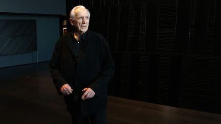 Pierre Soulages en 2014, lors de l'inauguration du Musée Soulages, Rodez, 2014
 (Alain ROBERT/Apercu/SIPA)