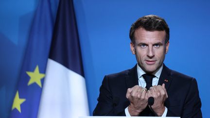 Emmanuel Macron au Conseil européen à Bruxelles, octobre 2022 (ARIS OIKONOMOU / HANS LUCAS)