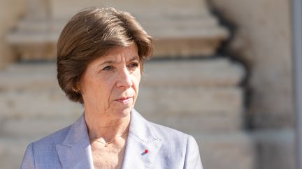 Catherine Colonna, Minister of Foreign Affairs, in Paris, July 21, 2023. (STEPHANE MOUCHMOUCHE / HANS LUCAS / AFP)