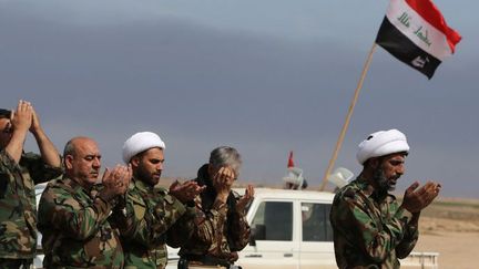 Combattants chiites irakiens sur le front de Tikrit. (Ahmad al-Rubaye/AFP)