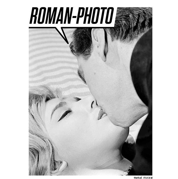 La couverture du catalogue de "Roman-Photo"
 (Mucem-Textuel)