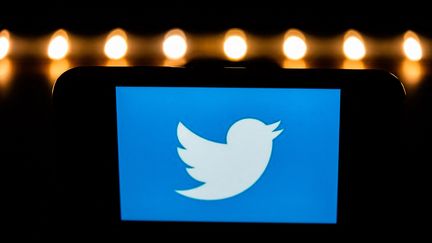 Le logo de Twitter sur un écran de smartphone, le 9 janvier 2021 à Paris. (XOSE BOUZAS / HANS LUCAS / AFP)