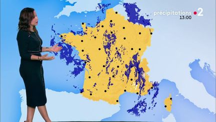 Capture d'écran du bulettin météo de France 2.&nbsp; (FRANCE 2)