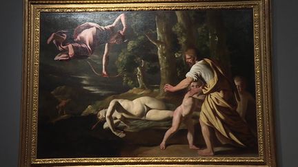 "La Mort de Chioné"&nbsp;de Nicolas Poussin, point de départ d'une longue série de toiles liant érotisme et mythologie. (France 3 Rhône-Alpes)