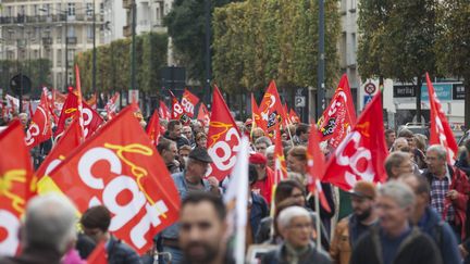 Manifestation des fonctionnaires à Rennes (Ile-et-Vilaine), le 10 octobre 2017. (MAXPPP)