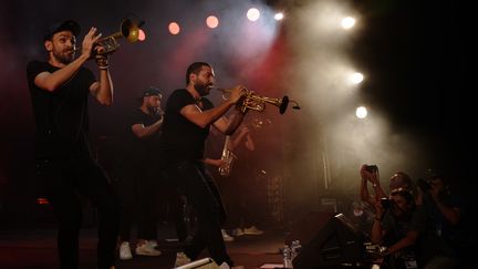 &nbsp;La direction artisitique du concert a été confiée au trompettiste franco-libanais Ibrahim Maalouf. (VALERY HACHE / AFP)