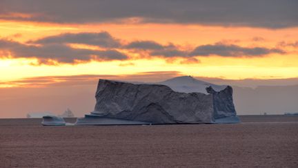 Des icebergs dans la baie de Disko, au Groënland, le 18 août 2017. (KARLHEINZ SCHINDLER / DPA-ZENTRALBILD / AFP)