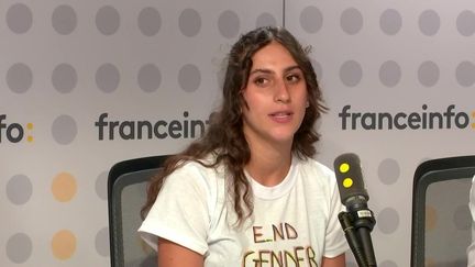 Marzieh Hamidi, taekwondoïste afghane réfugiée en France, invitée sur franceinfo le 4 septembre 2024. (FRANCEINFO / RADIOFRANCE)