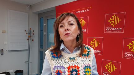 La présidente PS de la région Occitanie Carole Delga, le 24 novembre 2022. (BENEDICTE DUPONT / RADIO FRANCE)