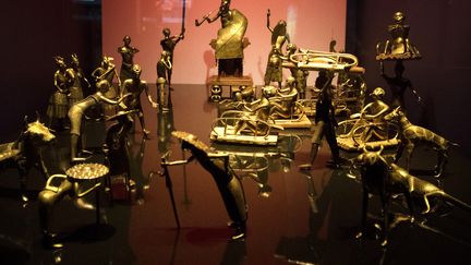 La cérémonie Ato du royaume du Dahomey, le 18 juin 2018 au musée du quai Branly. (GERARD JULIEN / AFP)