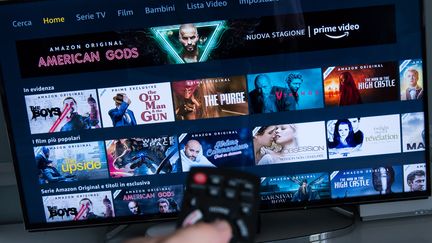 La plateforme de vidéo à la demande Amazon Prime. (RICCARDO MILANI / HANS LUCAS)