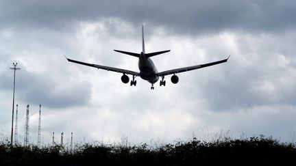 Un avion atterrit sur les pistes de l'a&eacute;roport d'Orly, le 4 avril 2014, pr&egrave;s de Paris. (MAXPPP)