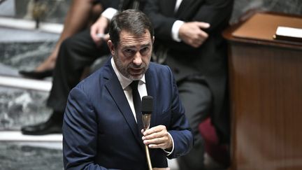 Le ministre de l'Intérieur, Christophe Castaner, le 1er octobre 2019 à l'Assemblée nationale. (STEPHANE DE SAKUTIN / AFP)