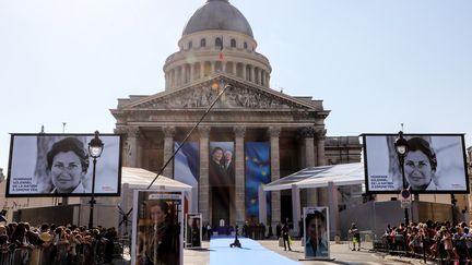 Le Panthéon, où Simone Veil et son marie Antoine Veil&nbsp;entrent dimanche 1er juillet 2018. (LUDOVIC MARIN / AFP)