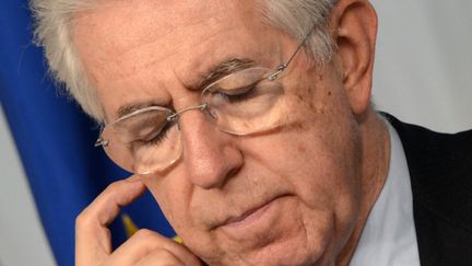 Mario Monti, pr&eacute;sident du conseil italien, le 6 d&eacute;cembre 2012 au palais Chigi, &agrave; Rome.&nbsp; (ANDREAS SOLARO / AFP FILES)