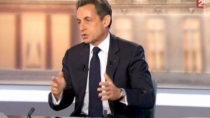 Nicolas Sarkozy (3 mai 2012) (- / FRANCE 2 / AFP)