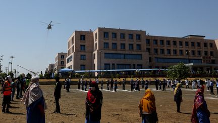 L'Institut indien des sciences médicales (AIIMS) à Dehli en Inde, le 3 mai 2020. (SANJEEV GUPTA / EPA)