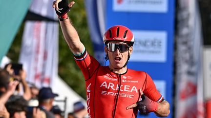 Arnaud Démare (Arkéa-Samsic) vainqueur du Tour de Vendée, le 1er octobre 2023 (FRANCK DUBRA / MAXPPP)