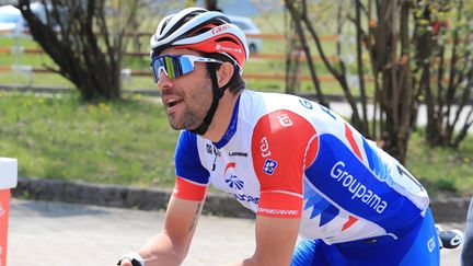 Thibaut Pinot a fait son retour à la compétition sur la première étape du Tour du Limousin. (PIERRE TEYSSOT / MAXPPP)