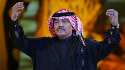 Abou Bakr Salem, lors d'un concert à Doha le 12 janvier 2006
 (KARIM JAAFAR / AFP)