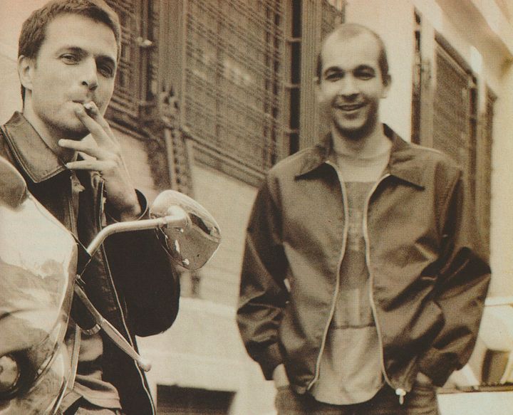 Philippe Zdar et Etienne de Crécy vers 1995, lorsqu'ils formaient le tandem de musique électronique Motorbass. (MELANIE ELBAZ)