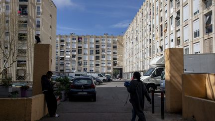 La cite la Castellane, dans les quartiers Nord de Marseille, en mars 2024. (SPEICH FREDERIC / MAXPPP)