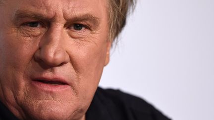 L'acteur français Gérard Depardieu lors d'une conférence de presse au 68e Festival de Cannes, en mai 2015. (ANNE-CHRISTINE POUJOULAT / AFP)