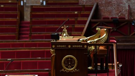 La place du président de l'Assemblée nationale.&nbsp; (ALAIN JOCARD / AFP)