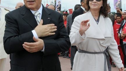 Zine El Abidine Ben Ali et son épouse Leila, le 25 octobre 2010. (AFP - Fethi Belaid)