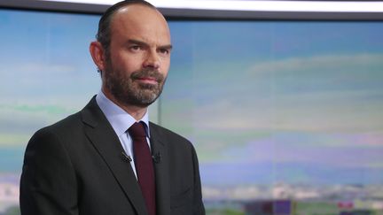 Le Premier ministre Edouard Philippe sur le plateau de TF1, le 21 juin 2017.&nbsp; (BENJAMIN CREMEL / AFP)