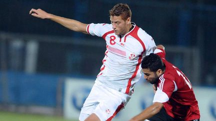 L'attaquant international tunisien Fakhreddine Ben Youssef (SALAH HABIBI / AFP)