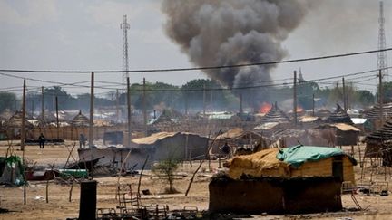 Photo d'Abyei prise par la mission de l'Onu au Soudan, le 23 mai 2011. (AFP/UNMIS/STUART PRICE)