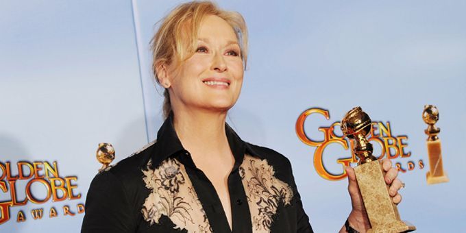 Meryl Streep reçoit le Golden Globe de la meilleure actrice dramatique pour &quot;La Dame de fer&quot;
 (AFP/KEVIN WINTER)