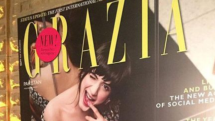 L'actrice pakistanaise Mawra Hocane à la une du Grazia Pakistan dont la sortie est prévue courant février 2017. (DR)