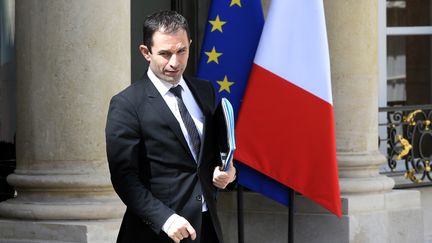 Le ministre de l'Education nationale,&nbsp;Beno&icirc;t Hamon, le 7 mai 2014 &agrave; l'Elys&eacute;e, &agrave; Paris. (ALAIN JOCARD / AFP)