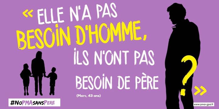 Affiche issue de la campagne anti-PMA de La Manif pour tous. (DR)