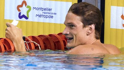 Yannick Agnel, le 30 mars 2016 à Montpellier (Hérault).&nbsp; (PASCAL GUYOT / AFP)