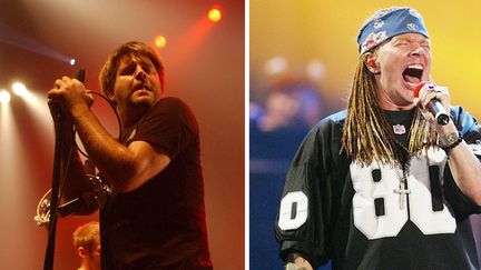 Le chanteur de LCD Soundsystem James Murphy et Axl Rose de Guns N' Roses.
 (AFP)