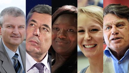 De gauche &agrave; droite : Olivier Falorni, Henri Guaino,&nbsp;Seybah Dagoma, Marion Mar&eacute;chal-Le Pen et Gilbert Collard.&nbsp; (AFP)