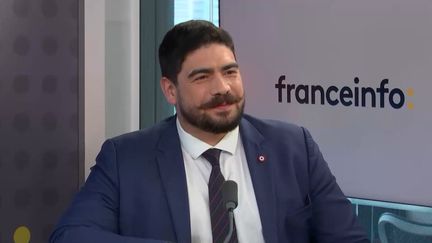 Guillaume Kasbarian, député Renaissance d'Eure-et-Loir, invité du 18h20 franceinfo, le 11 mai 2023. (FRANCEINFO / RADIO FRANCE)