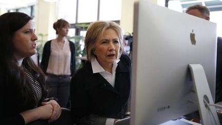 Hillary Clinton à Grand Rapids (Michigan), en mars 2016. (CARLOS BARRIA / REUTERS)