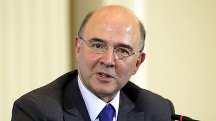 Le ministre de l'Economie et des Finances, Pierre Moscovici, en Allemagne, le 21 mai 2012. (WOLFGANG KUMM / MAXPPP)