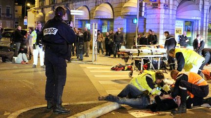 &nbsp; (Onze blessés ce dimanche soir dans plusieurs endroits de Dijon © MAXPPP)