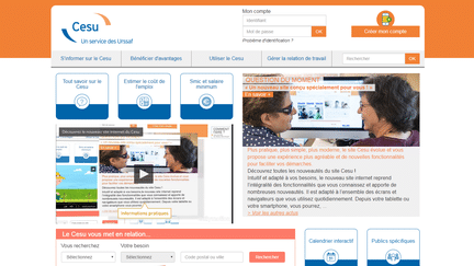 Page d'accueil du nouveau site du CESU. (CAPTURE D'ÉCRAN)