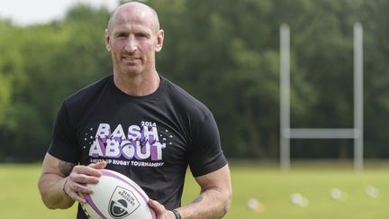 L'ancien capitaine de l'équipe de rugby du Pays de Galles, Gareth Thomas, le 23 mai 2014 à Berlin (Allemagne).&nbsp; (CLEMENS BILAN / AFP)