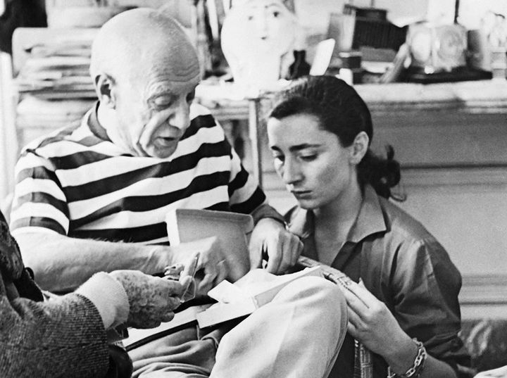 Pablo Picasso avec Jacqueline Picasso, sa dernière femme, 1961, Vallauris
 (André Villers / AFP)