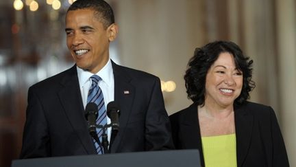 Barack Obama et Sonia Sotomayor (26 mai 2009) (© AFP/Saul LOEB)