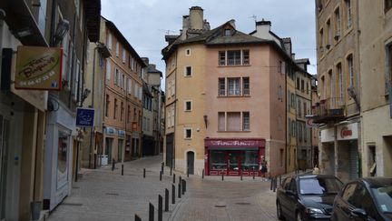 Comme le centre de nombreuses villes moyennes, celui de Mende (Lozère) est désert depuis le début du confinement.&nbsp; (NOEMIE BONNIN / RADIO FRANCE)