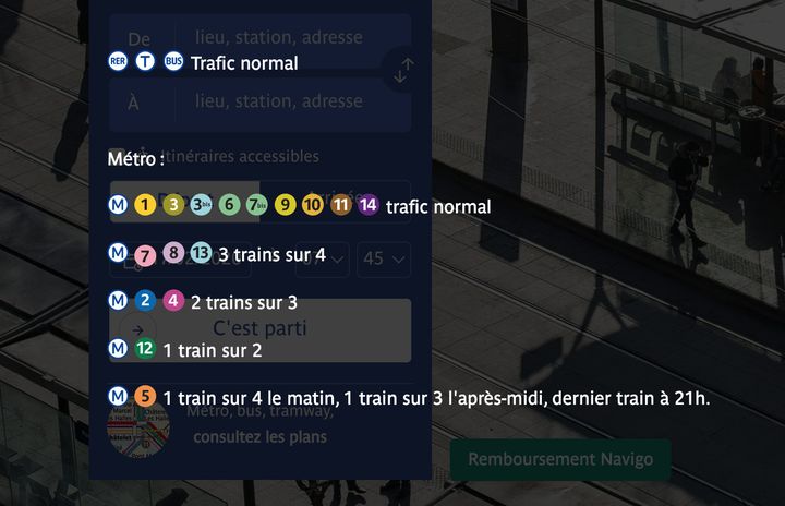 Les prévisions de trafic pour le lundi 17 février. (RATP)