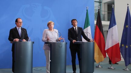 Brexit : Hollande, Merkel et Renzi réunis à Berlin